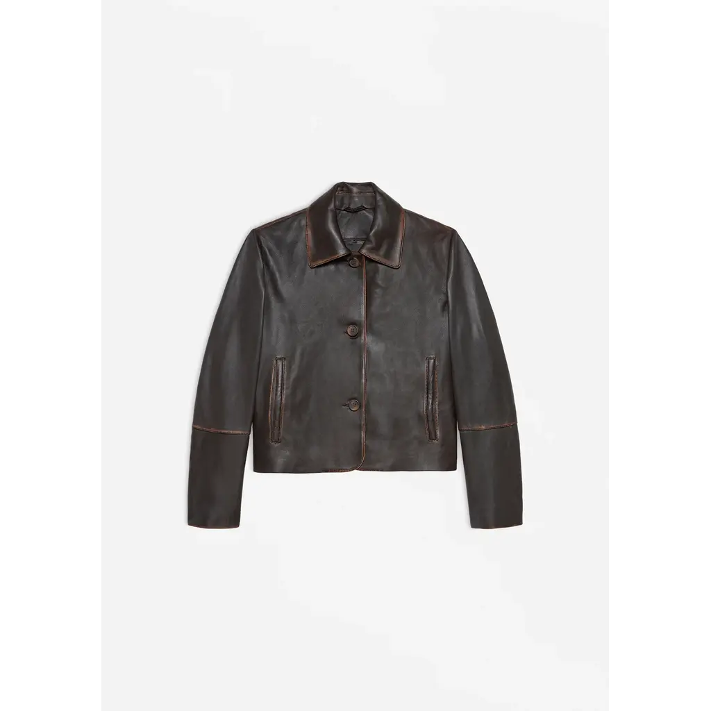 Studio AR leren jasje Cleo in vintage brown