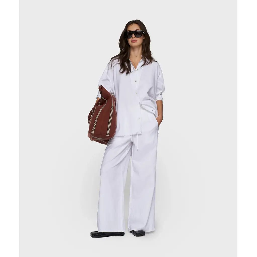 10 Days broek Cotton Linen in white