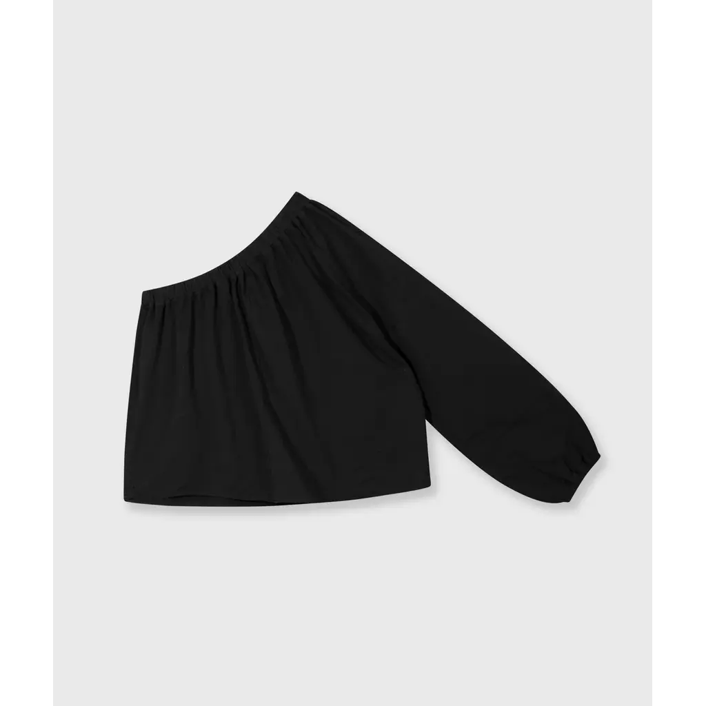 10 Days One Shoulder Top in black