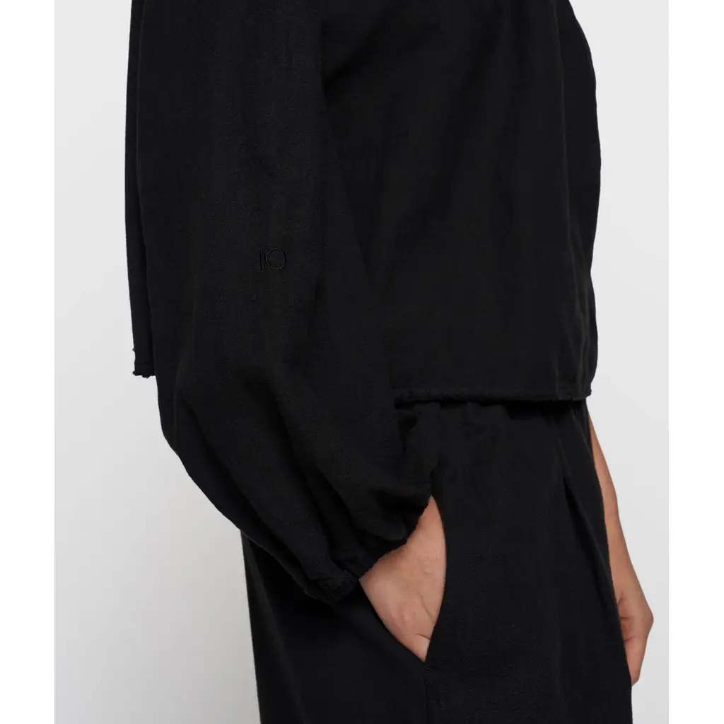 10 Days One Shoulder Top in black
