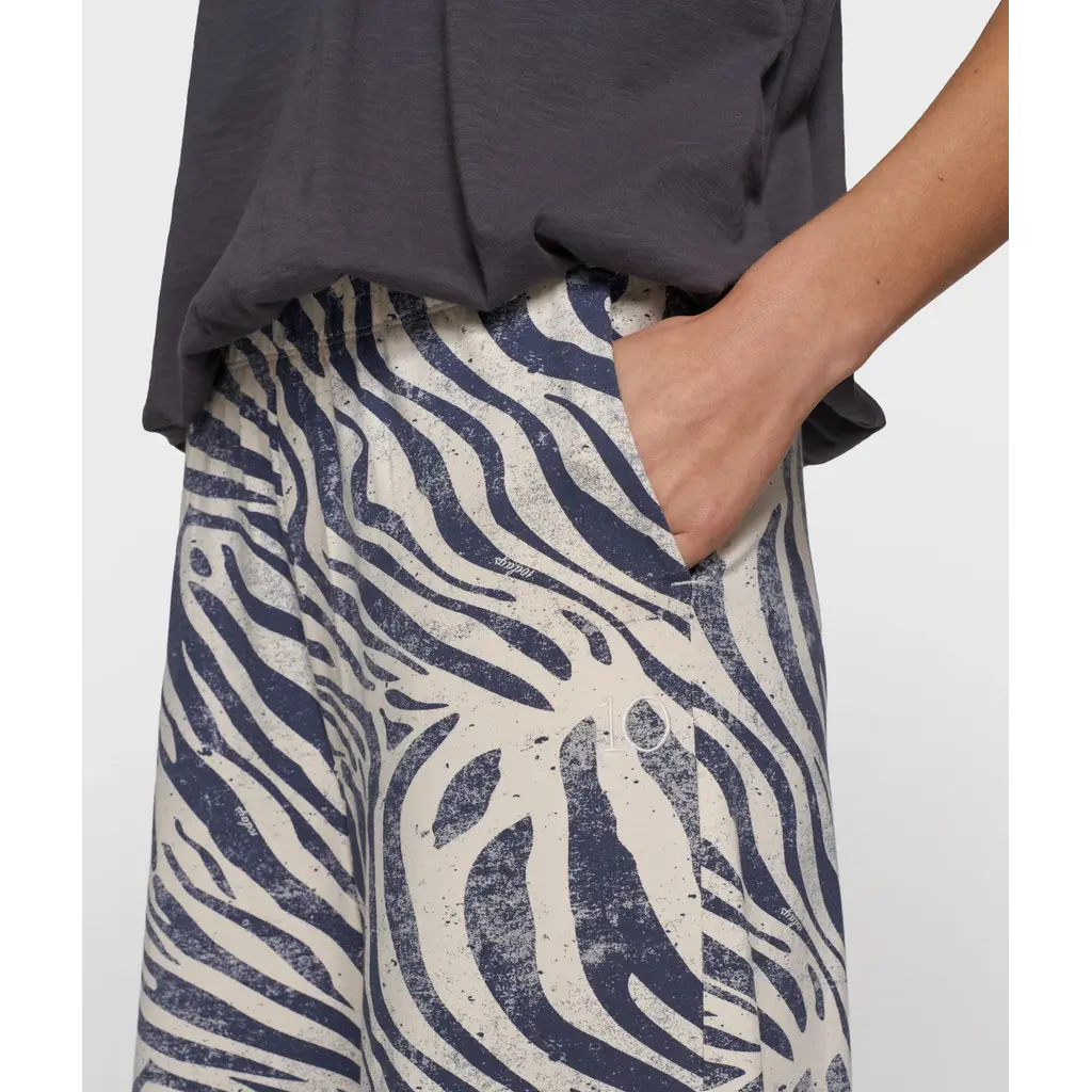 10 Days Wide Jogger Zebra in light vanilla