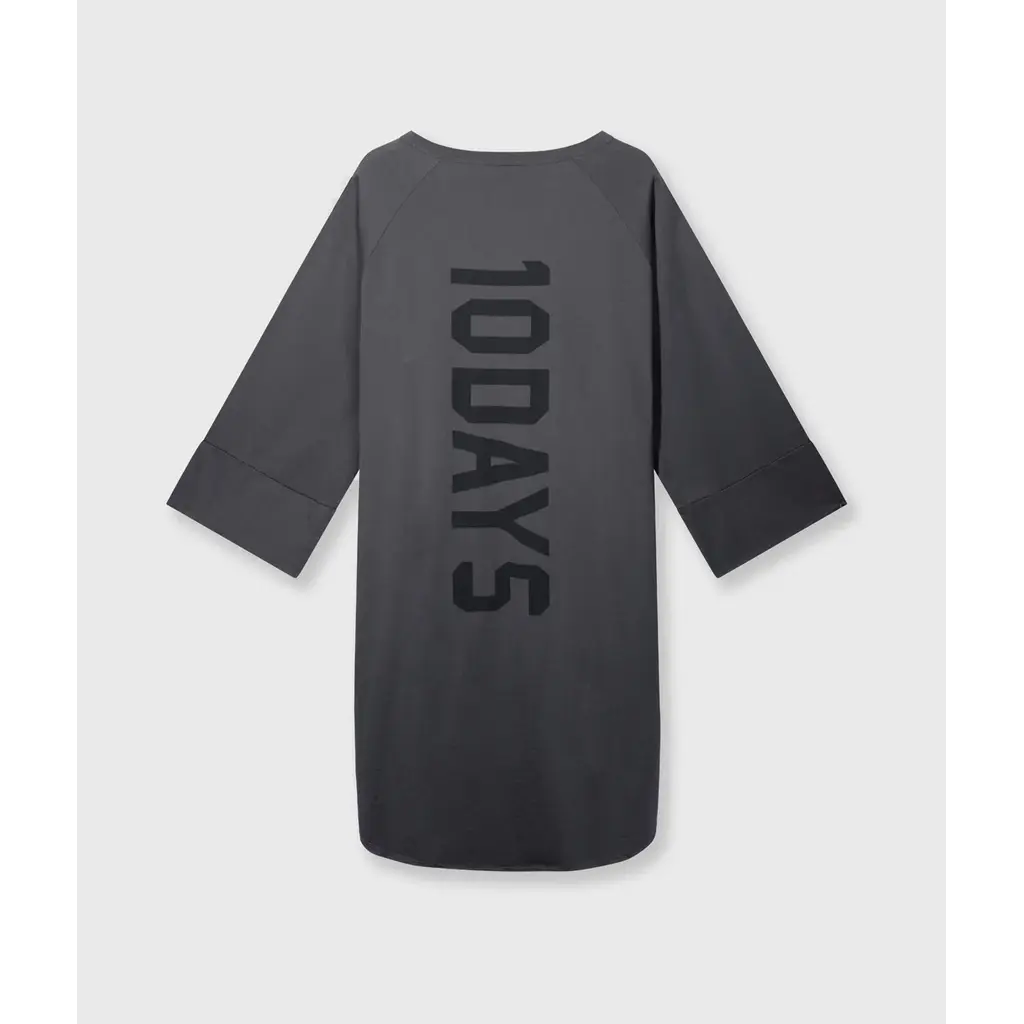 10 Days Jersey Logo Dress in steel blue