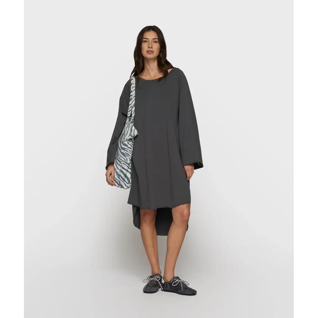 10 Days Jersey Logo Dress in steel blue