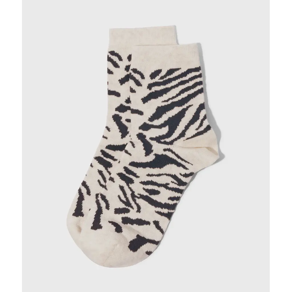 10 Days Socks Zebra in soft white melee