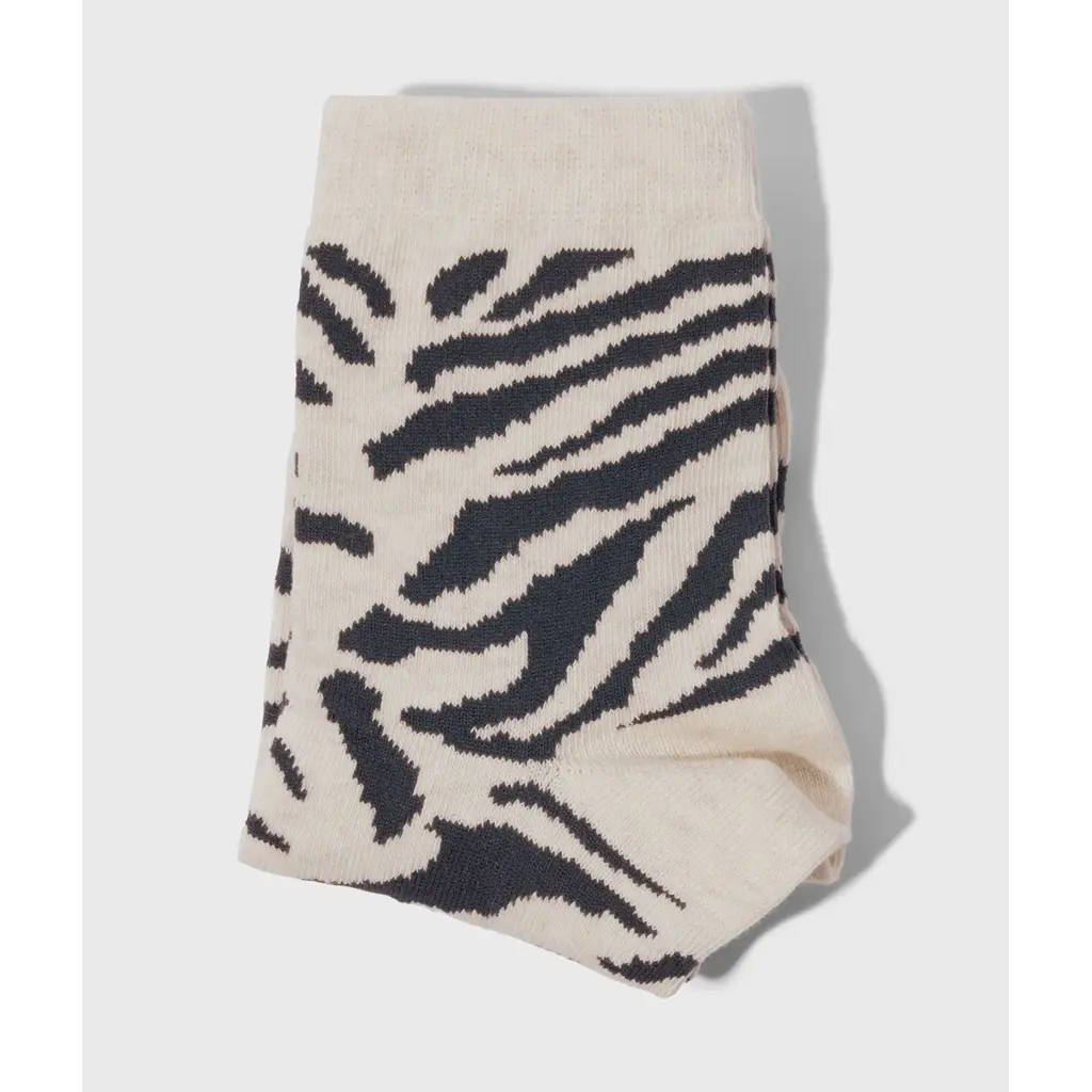10 Days Socks Zebra in soft white melee