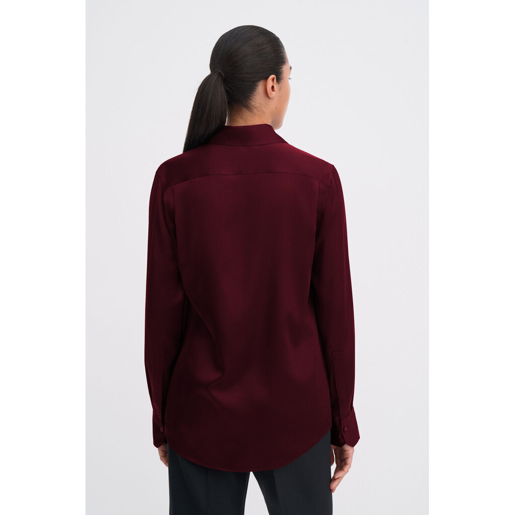 Filippa K Silk Shirt Dark Burgundy 31950-0318