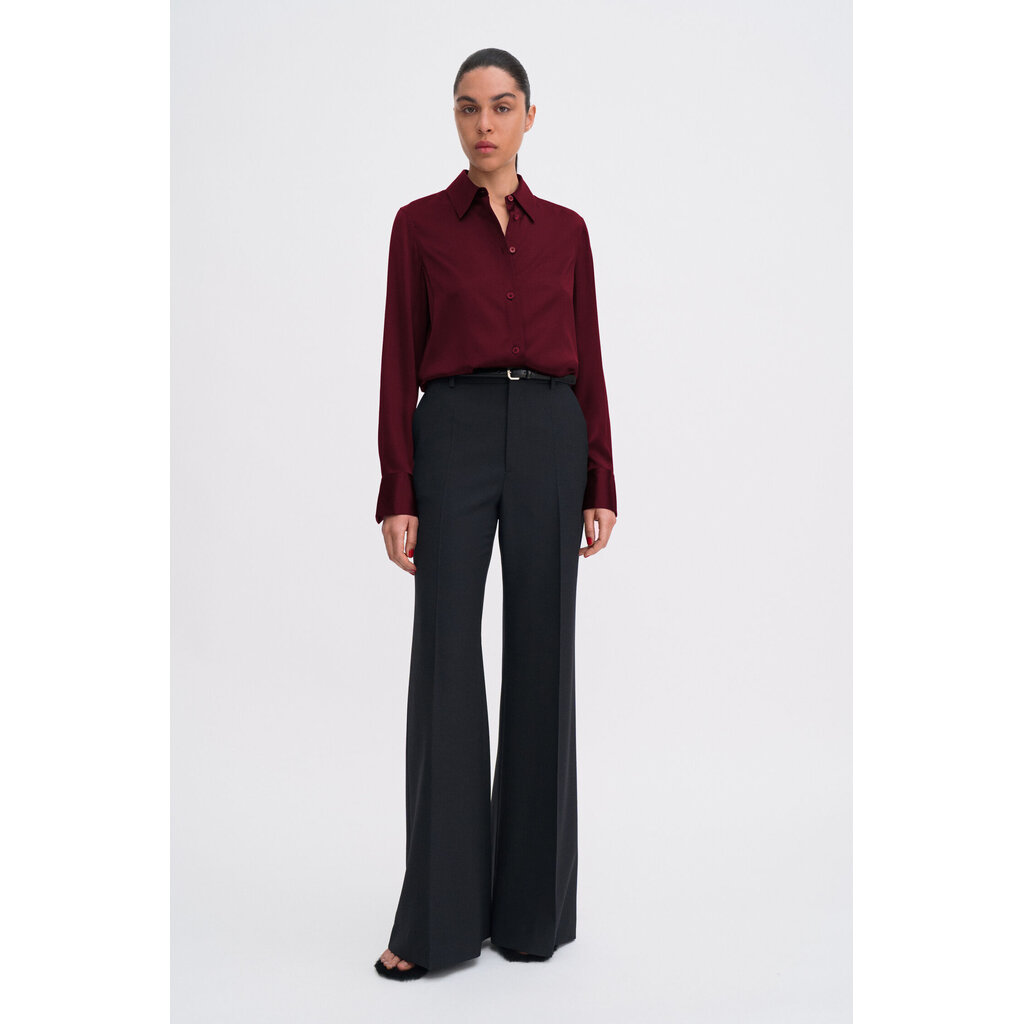 Filippa K Silk Shirt Dark Burgundy 31950-0318