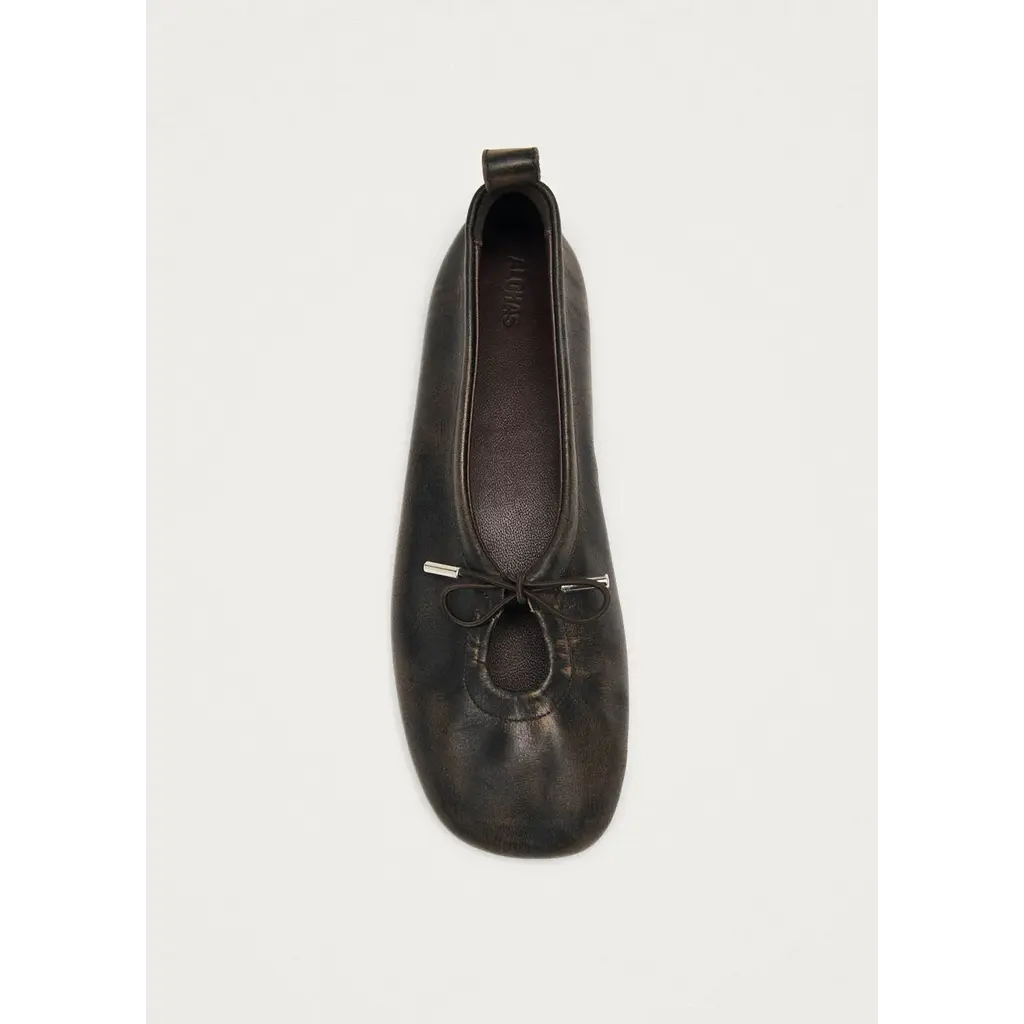 Alohas Rosalind Ballet Flats in vintage effect brown leather