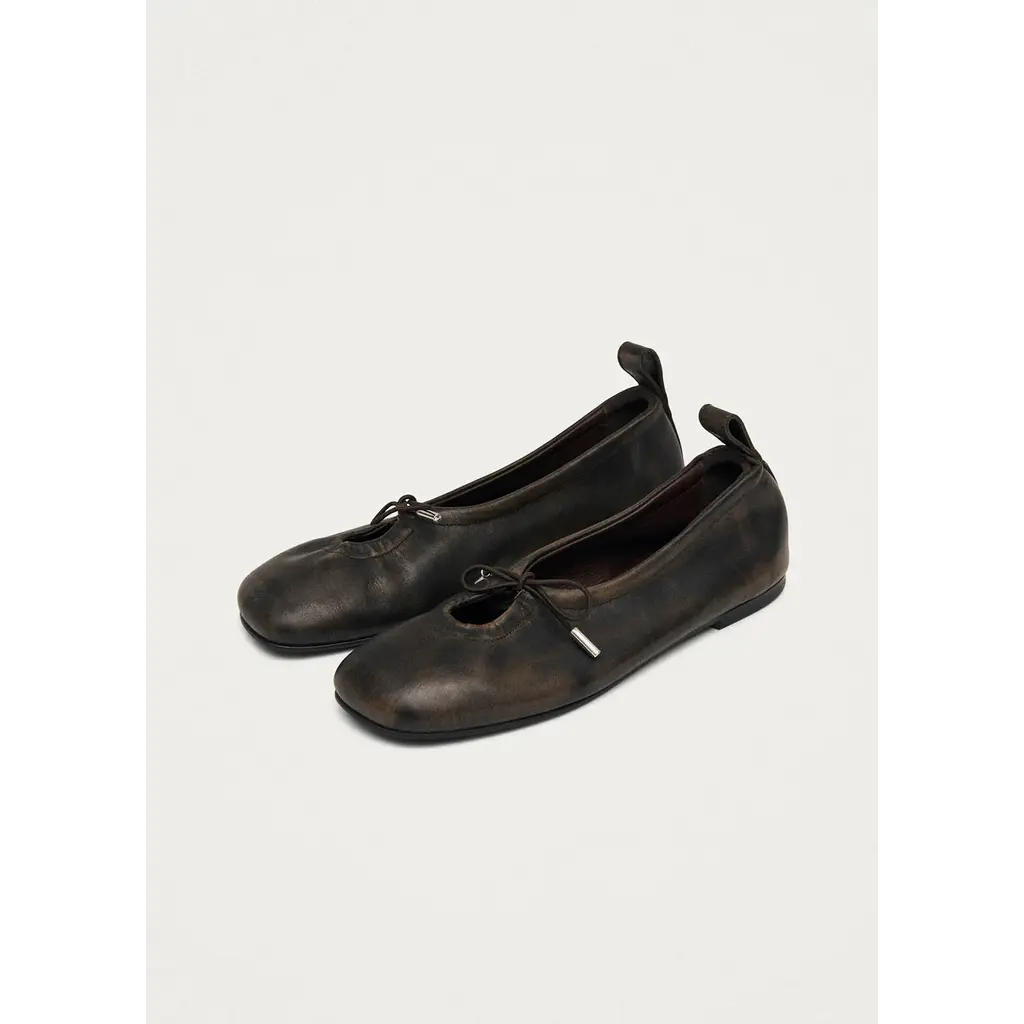 Alohas Rosalind Ballet Flats in vintage effect brown leather