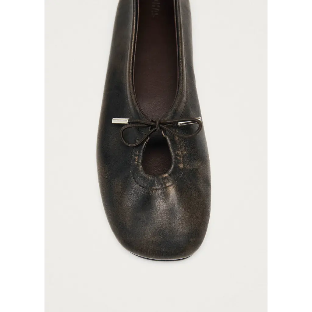 Alohas Rosalind Ballet Flats in vintage effect brown leather