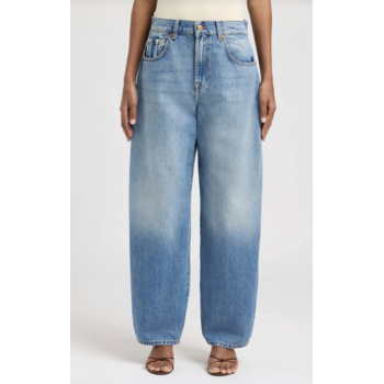 7 for all mankind jeans Bonnie curvilinear skyfrost