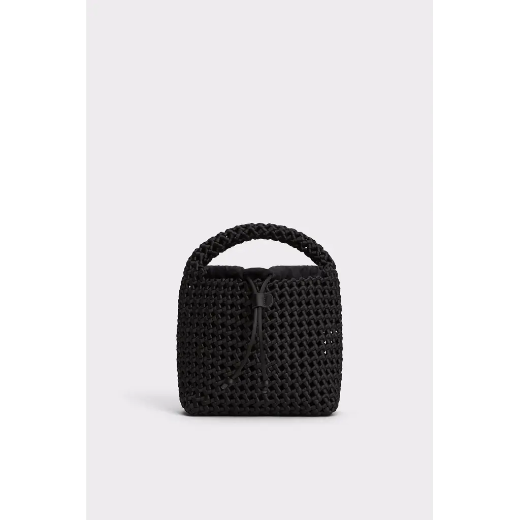 Marrea basket open weave in di nero satin