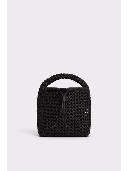 Marrea basket open weave in di nero satin