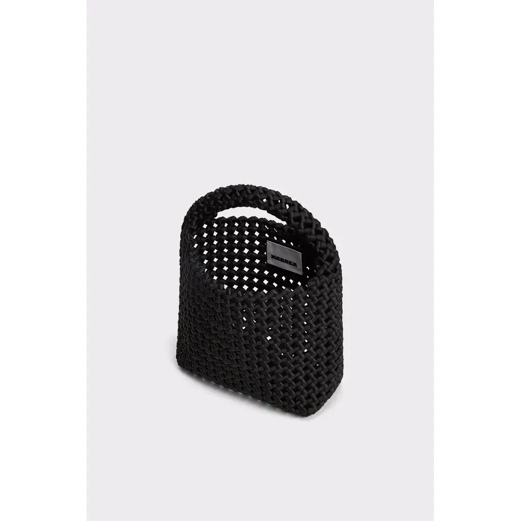 Marrea basket open weave in di nero satin