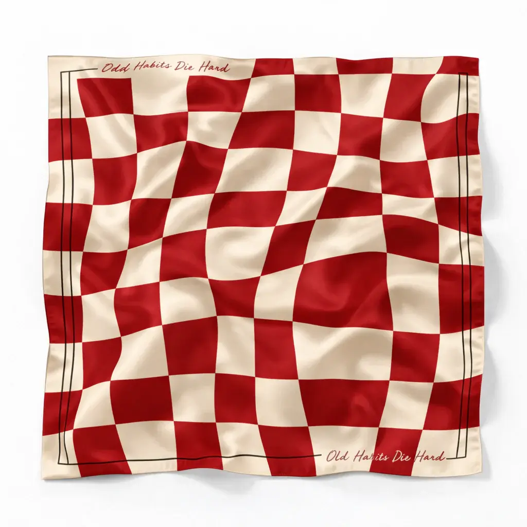 Old Habits Die Hard zijden bandana print juicy flow