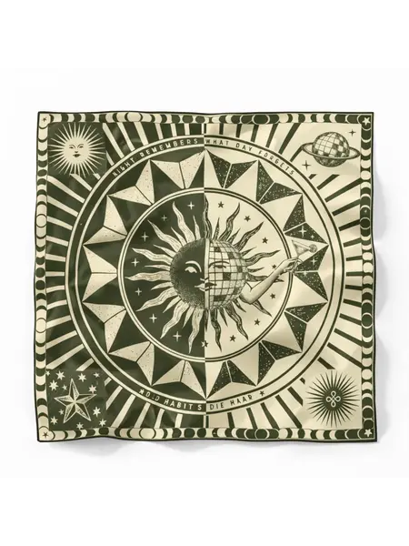 Old Habits Die Hard zijden bandana upside down