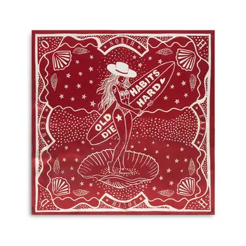Old Habits Die Hard zijden bandana surf girl