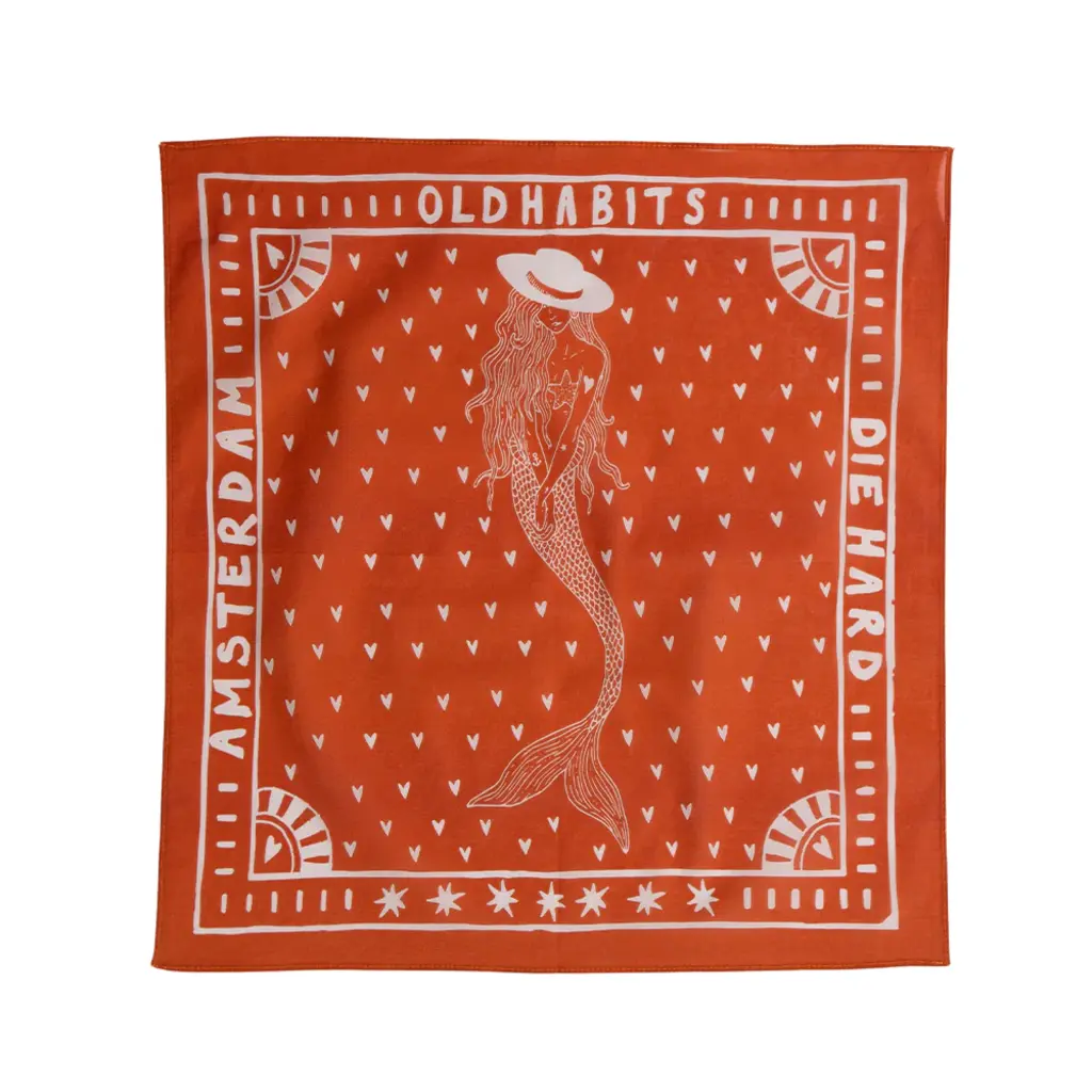 Old Habits Die Hard Cotton Bandana in print little mermaid