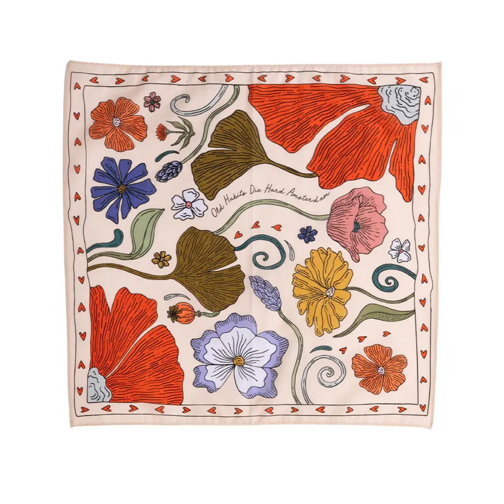 Old Habits Die Hard Cotton Bandana in print flower power