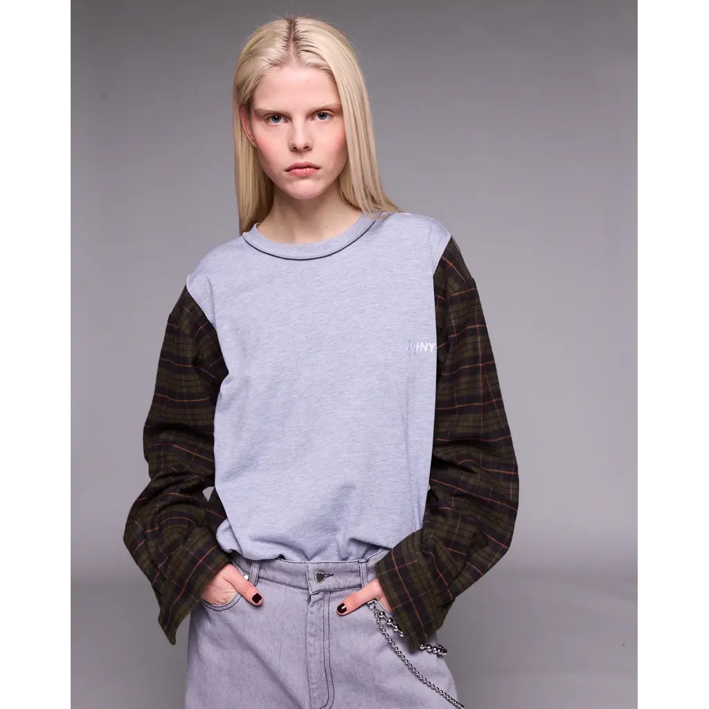 Johny shirt Maria Mix in grey/green