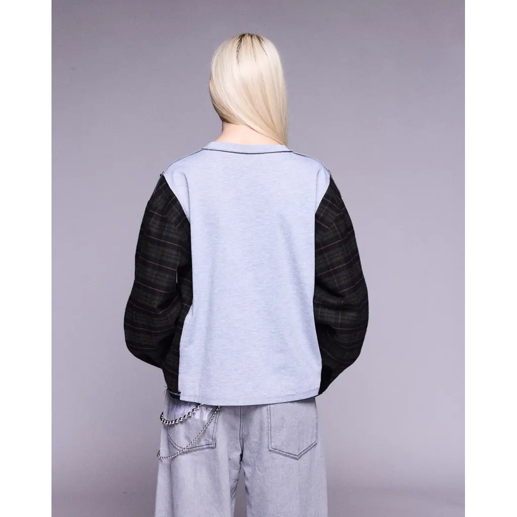 Johny shirt Maria Mix in grey/green