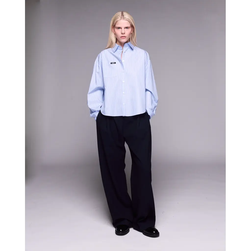 Johny pantalon Ayo in navy pinstripe