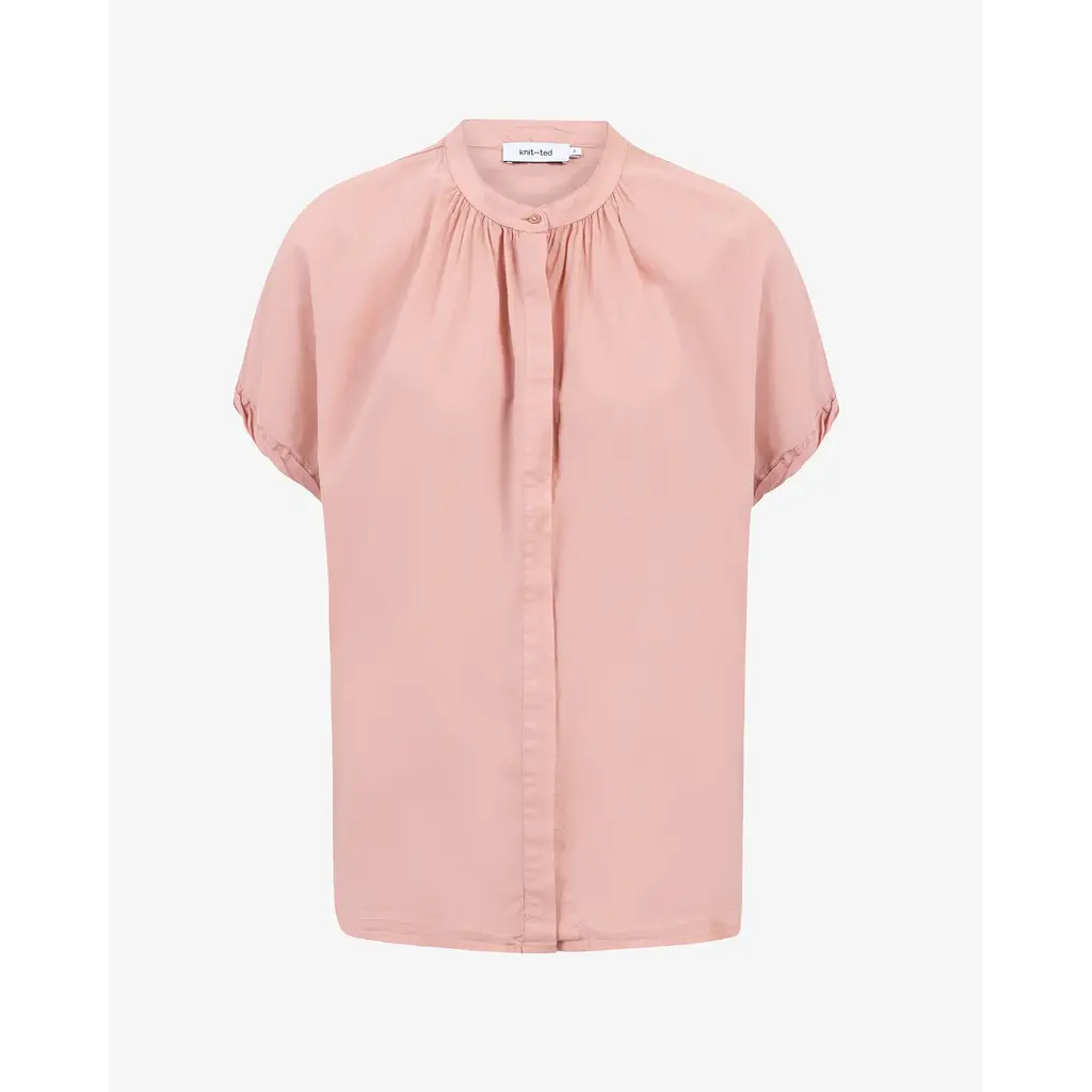 Knit-ted Lotus Blouse in rose