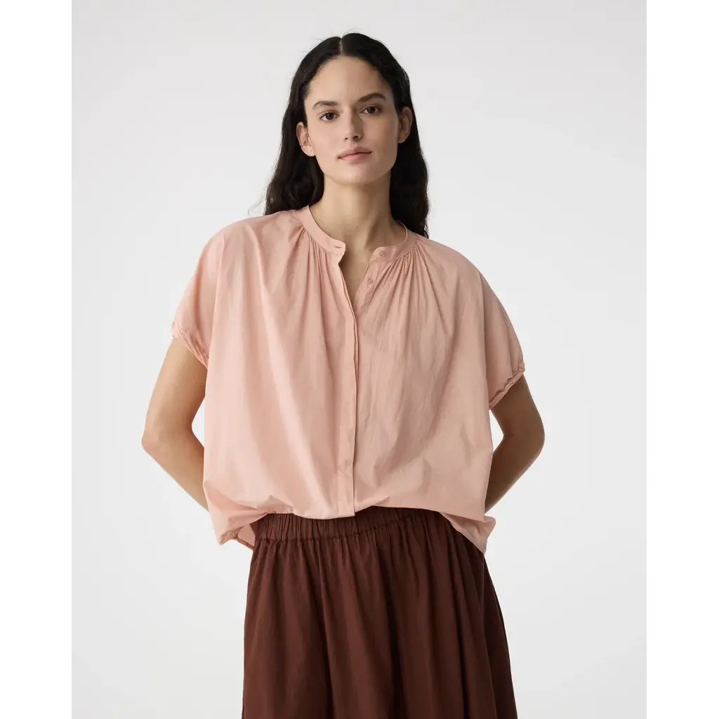 Knit-ted Lotus Blouse in rose