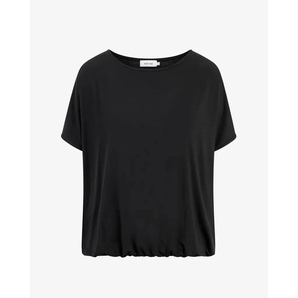 Knit-ted Balloon Top in black