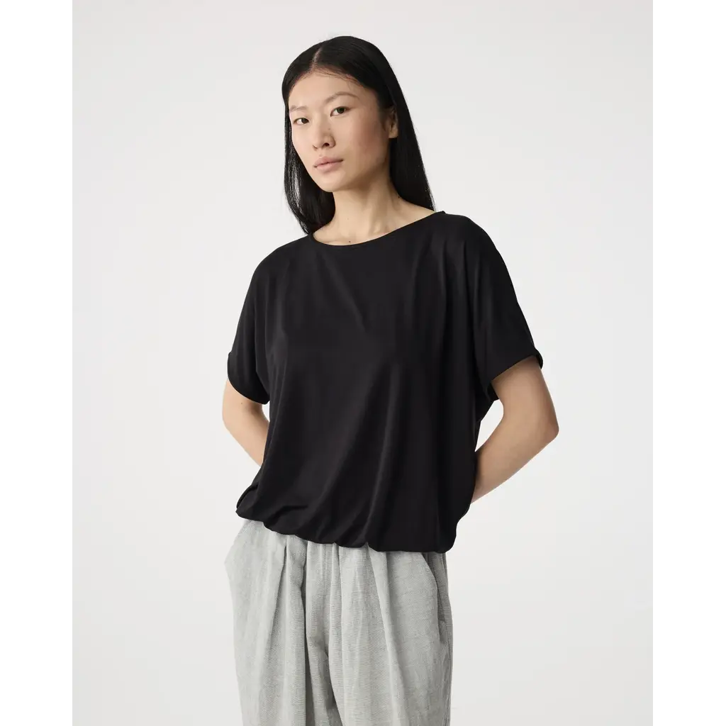 Knit-ted Balloon Top in black