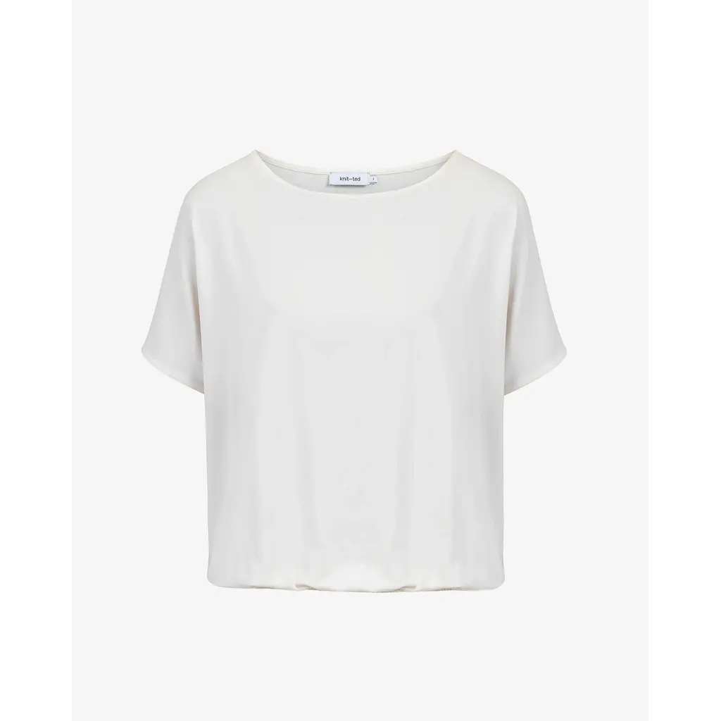 Knit-ted Balloon Top in offwhite