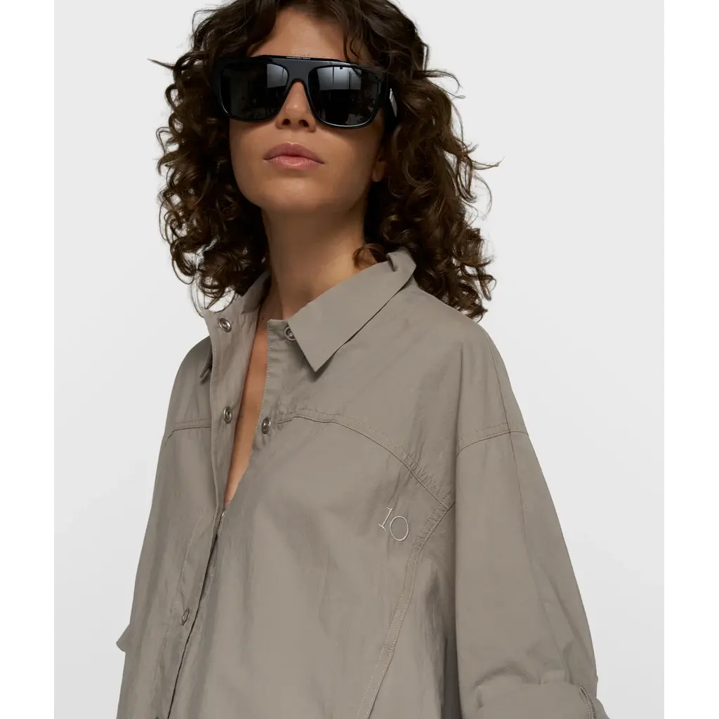 10 Days Wide Crinkle Jacket in fog
