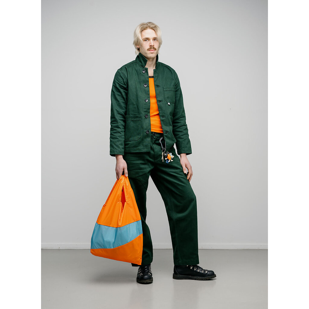 Susan Bijl The New Shopping Bag L in orange & ocean