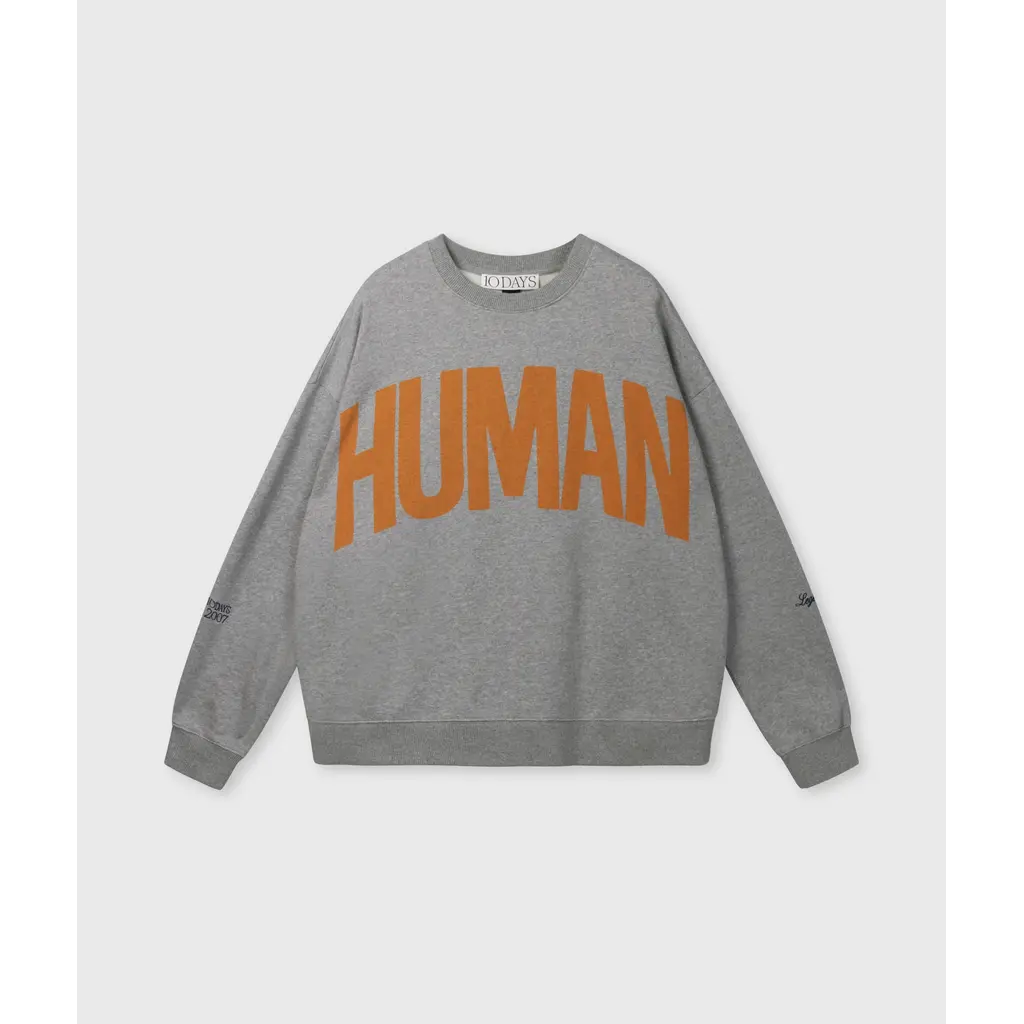 10 Days Oversized Sweater in light grey melee
