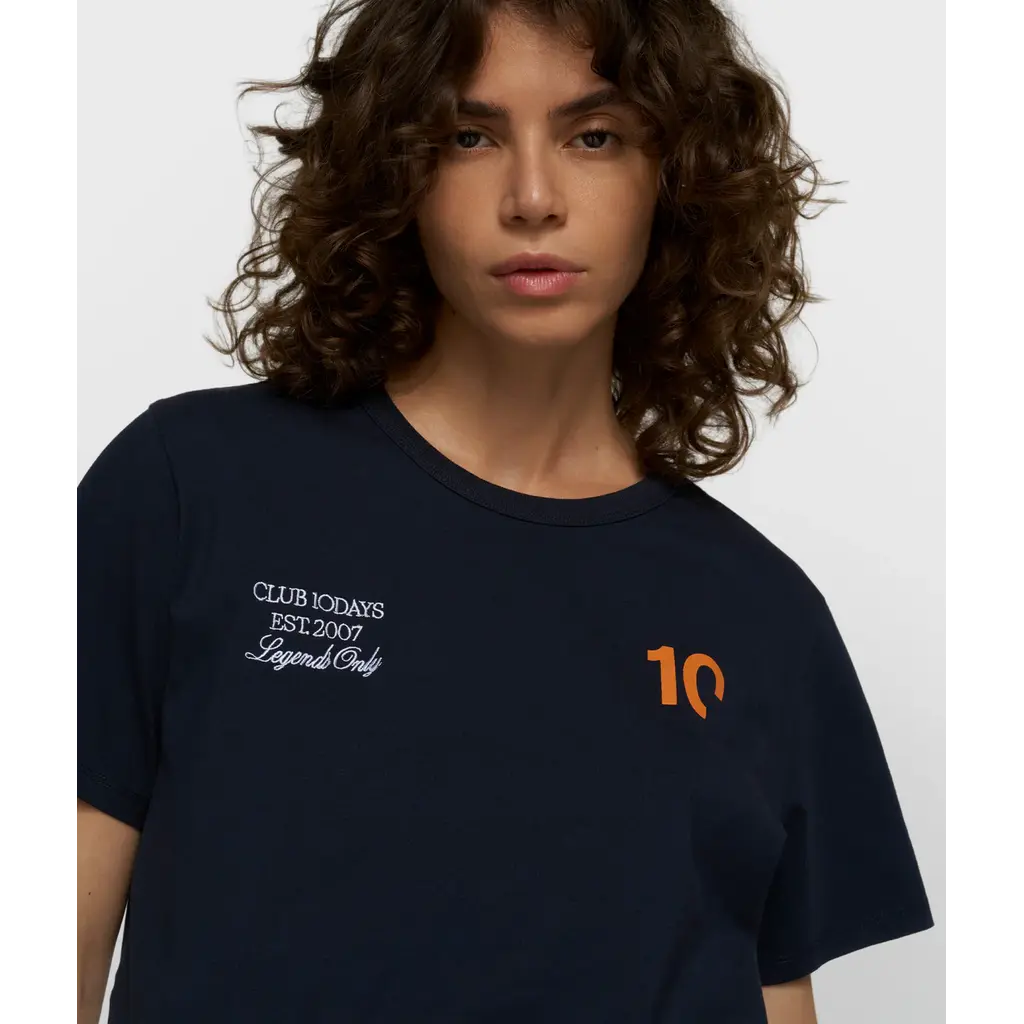 10 Days Fitted Tee in dark blue
