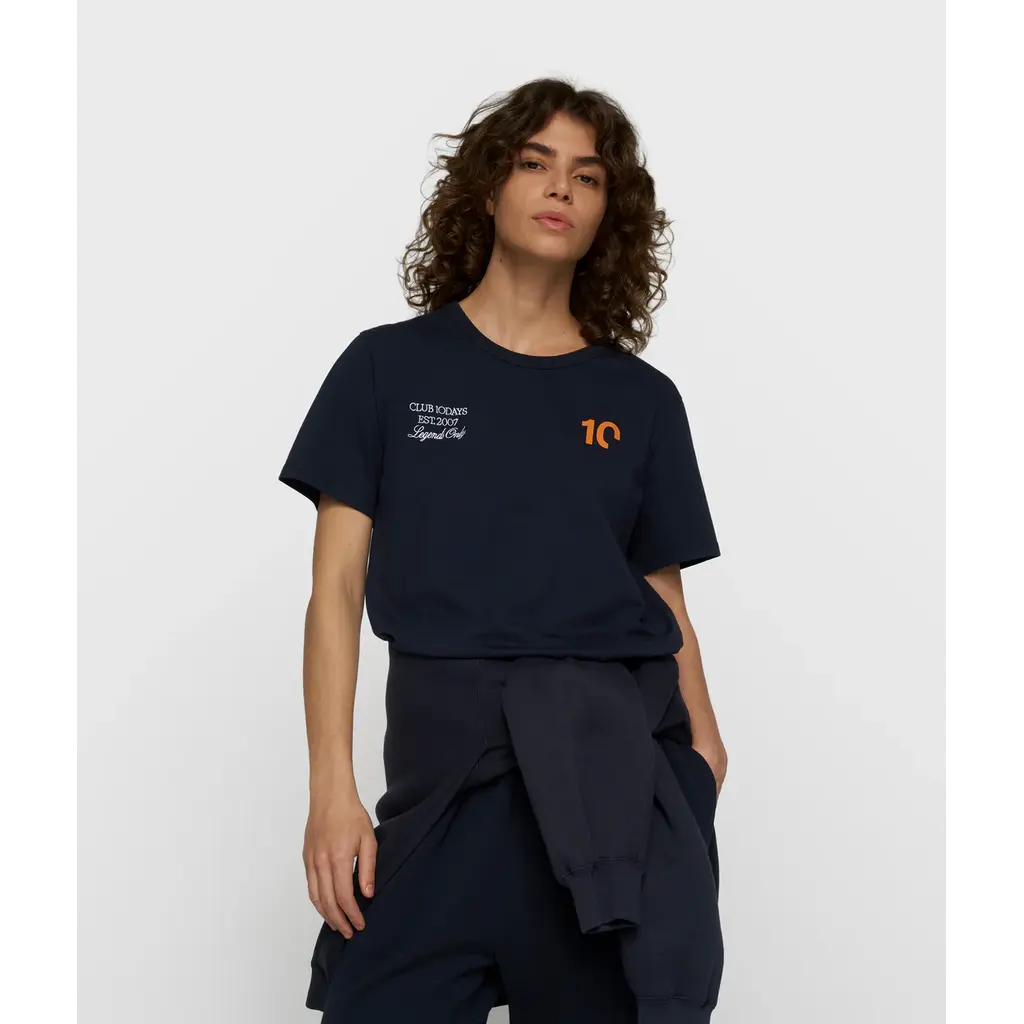 10 Days Fitted Tee in dark blue
