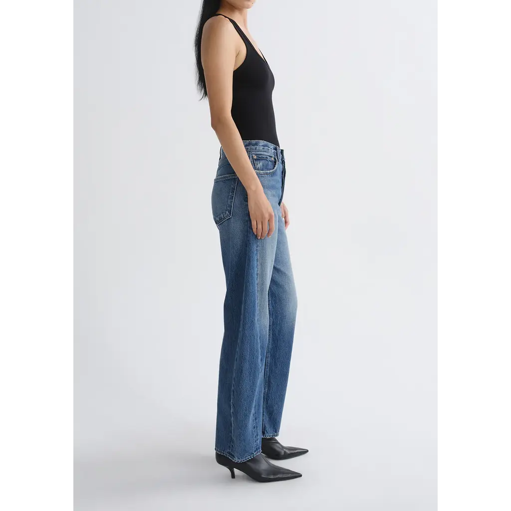 Agolde Luna Pieced Jean Taper in wassing logical
