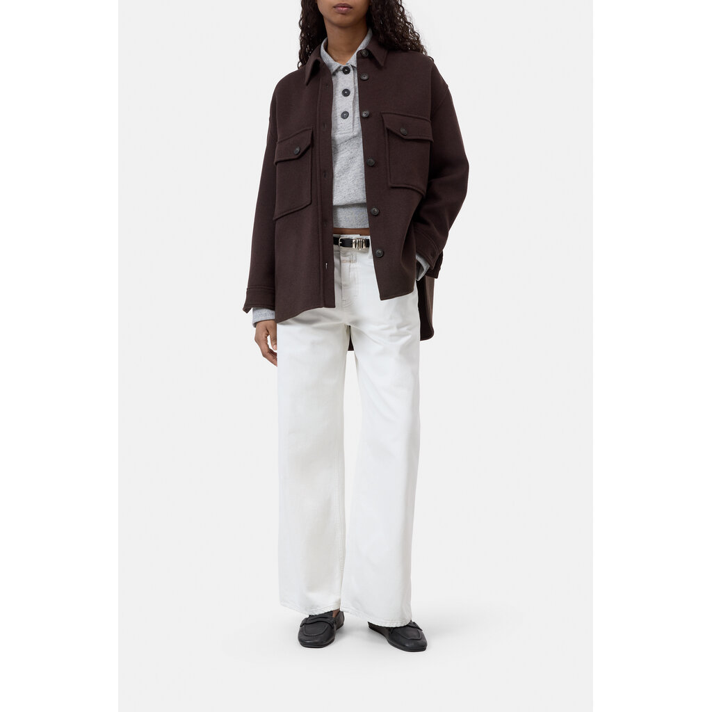 CLOSED C97170-66A Oversize Shacket in mahogany