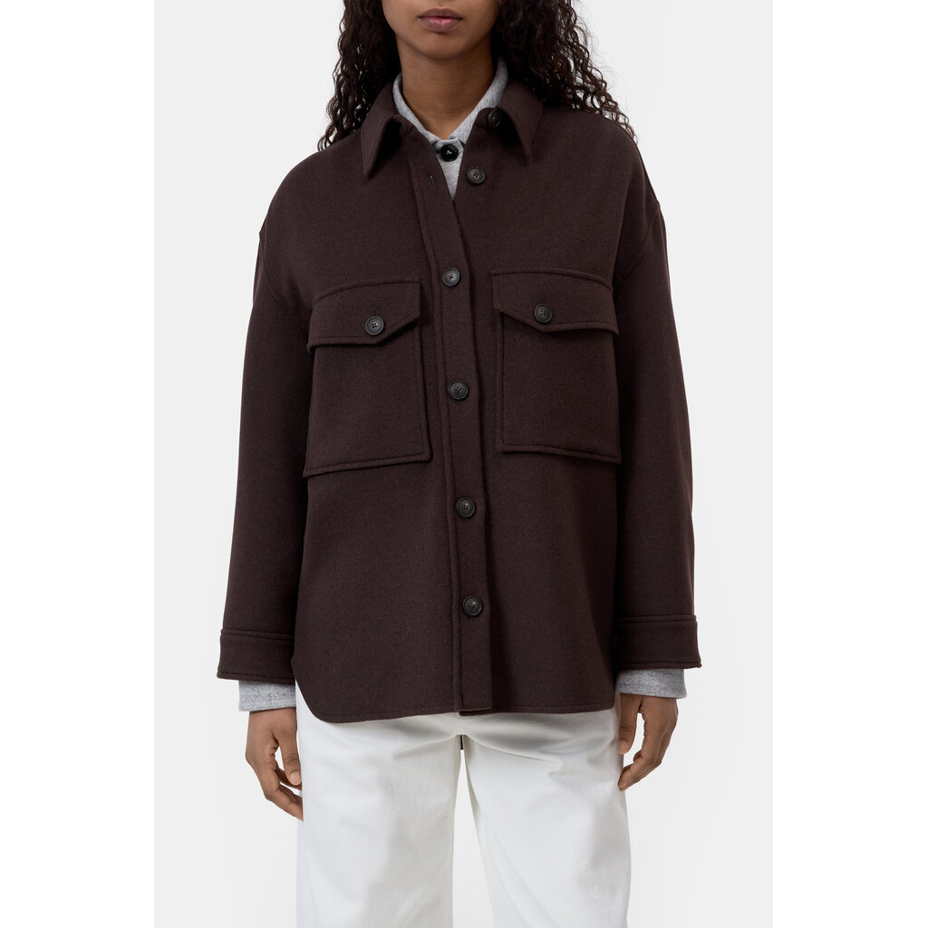 CLOSED C97170-66A Oversize Shacket in mahogany