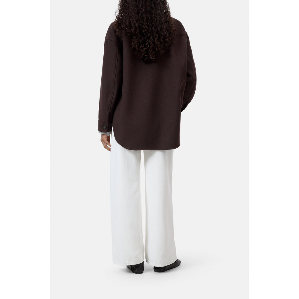 CLOSED C97170-66A Oversize Shacket in mahogany