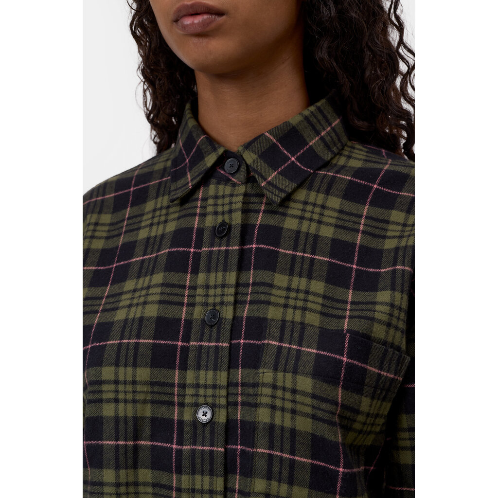 CLOSED C94242-21V Cropped Shirt in cypress green