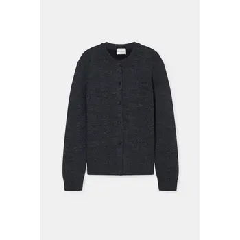 CLOSED crew neck vest black melange
