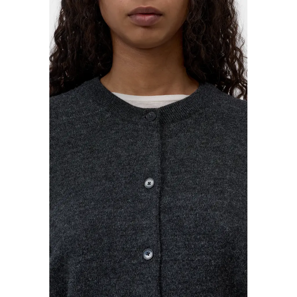 CLOSED C96827-97H Crew Neck Cardigan in black melange