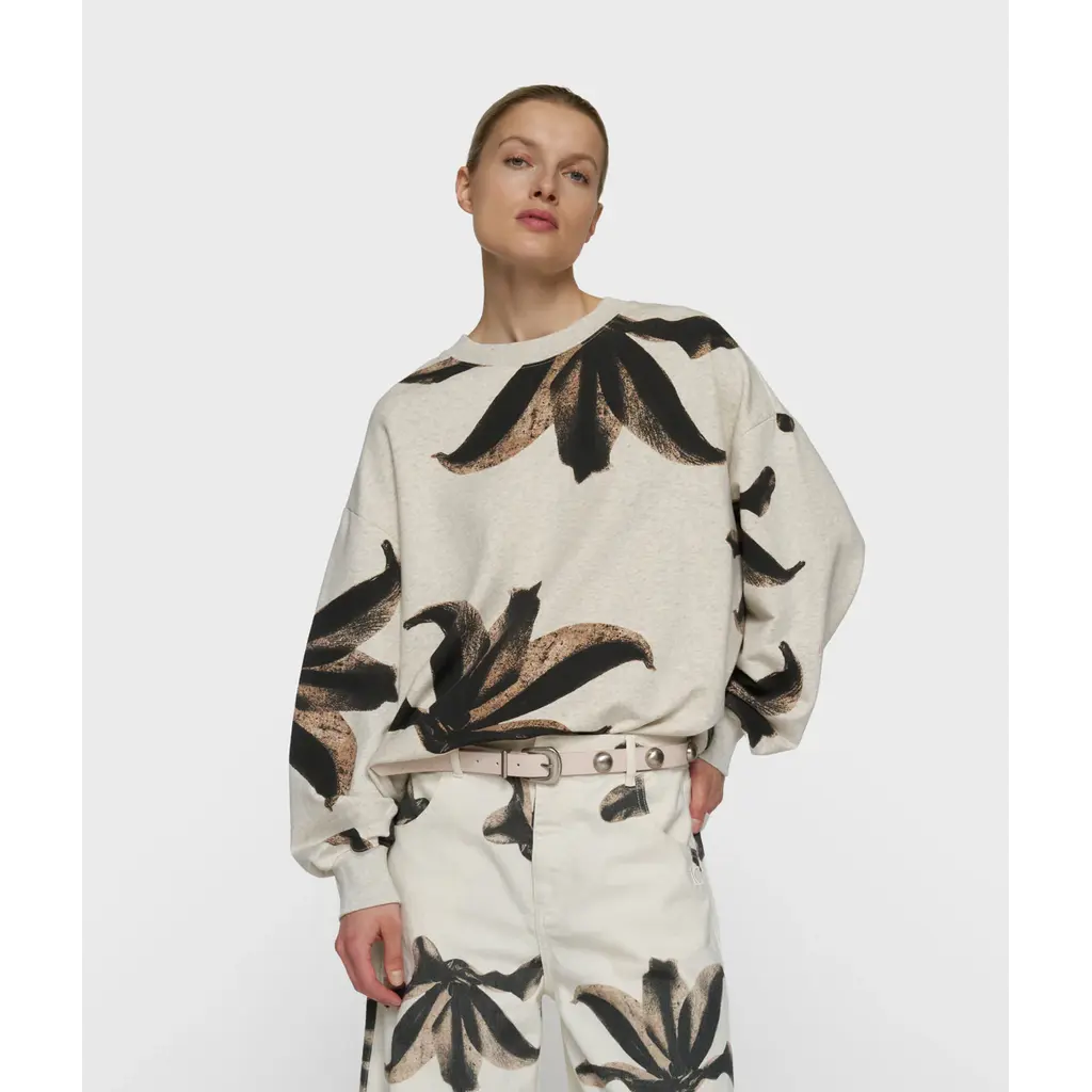 10 Days Sweater Flower in soft white