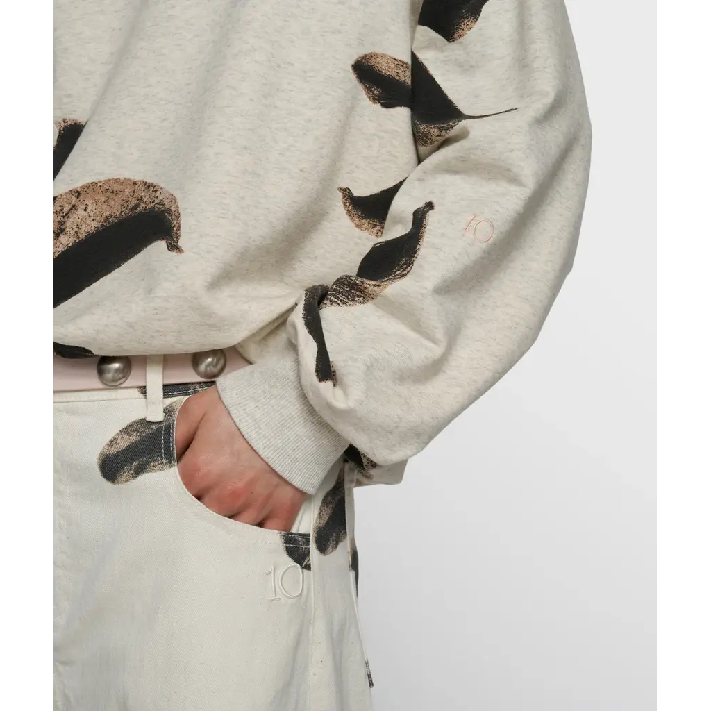 10 Days Sweater Flower in soft white