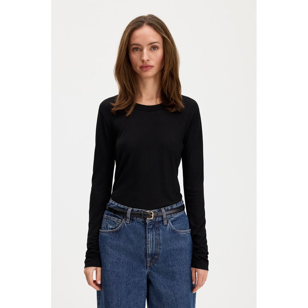 Filippa K Scooped Longsleeve Top in black
