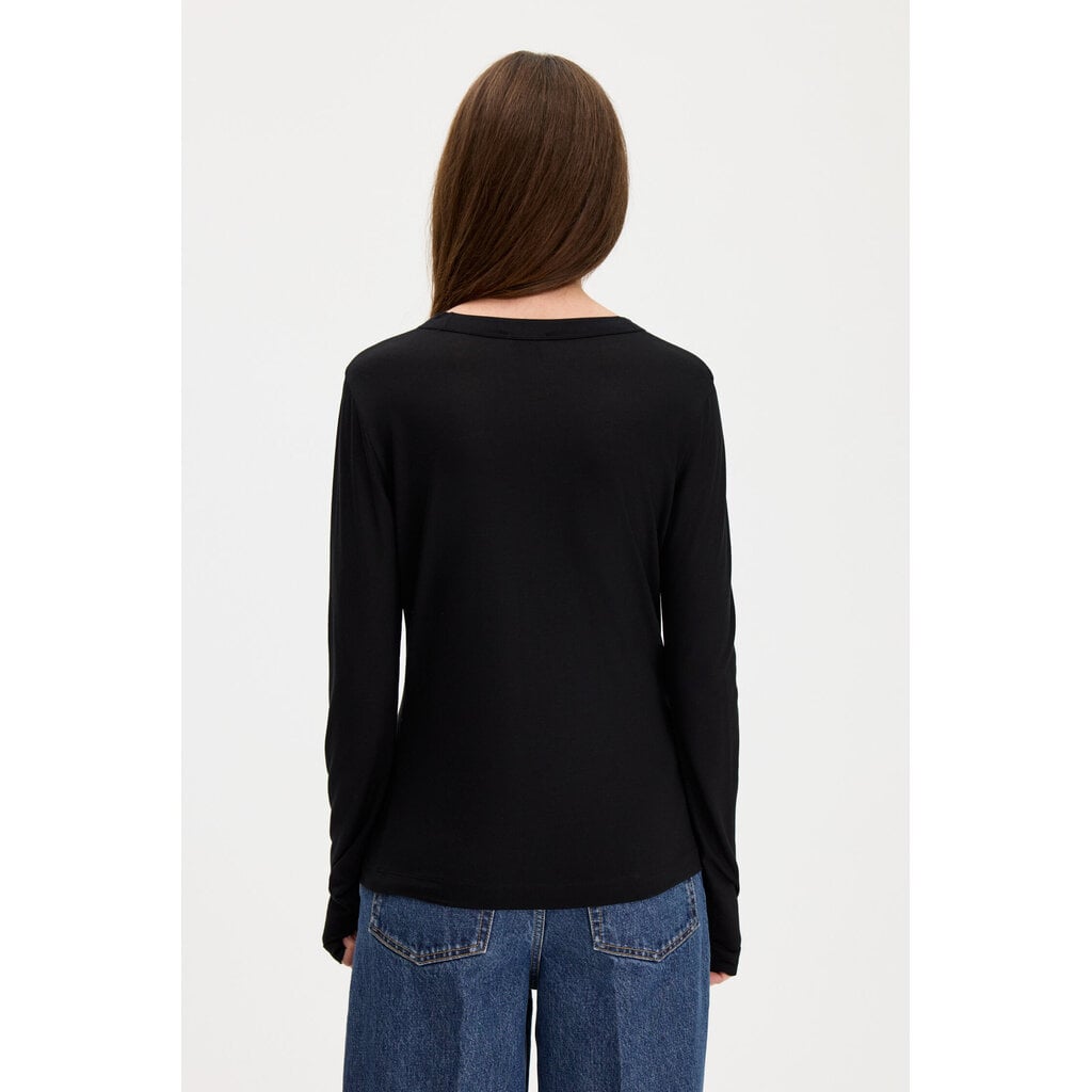 Filippa K Scooped Longsleeve Top in black