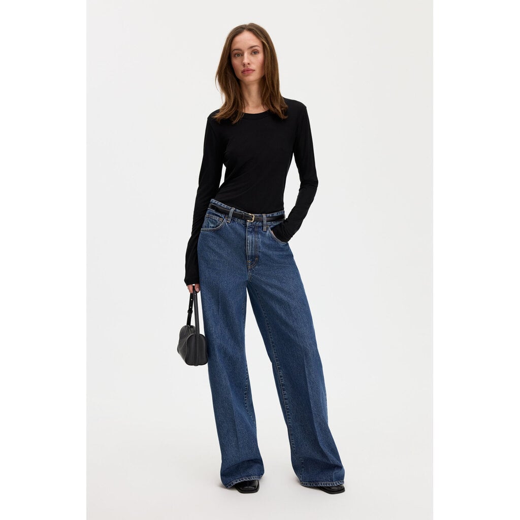 Filippa K Scooped Longsleeve Top in black