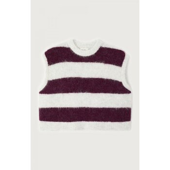 American Vintage Niby spencer mouwloos in cranberry