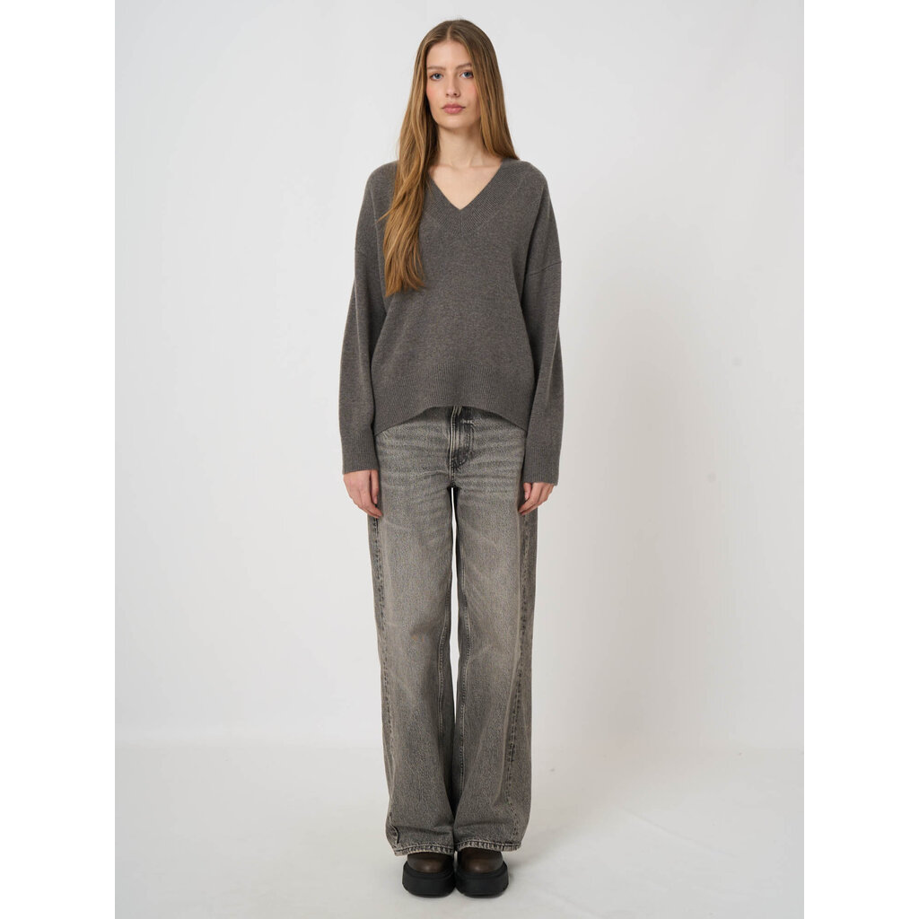 Repeat V-hals Trui 104597 in rock